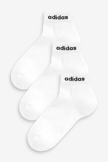 Набор из 3 пар носков для взрослых с полумягкой подошвой adidas, белый