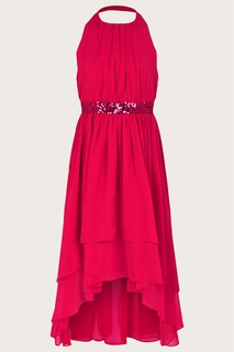 Красное выпускное платье Хейли с воротником-бретелькой Monsoon, красный