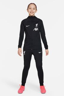 Детский футбольный спортивный костюм Liverpool FC Strike Big DriFIT с капюшоном Nike, черный