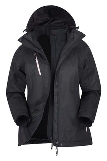 Bracken Melange Женская куртка 3-в-1 Водонепроницаемая и дышащая куртка Mountain Warehouse, черный