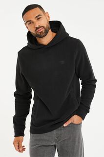 Пуловер с капюшоном из микрофлиса Threadbare, черный