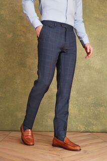 Шерстяной костюм с приталенными брюками Joules, синий