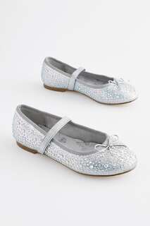 Туфли Mary Jane с украшениями для особых случаев Next, серебряный