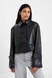 Куртка Crolenda из полиуретана French Connection, черный