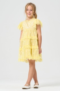 Желтое платье Луиза с сеткой и вышивкой Angel &amp; Rocket, желтый