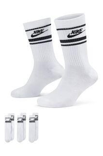 Белые носки с круглым вырезом Sportswear Everyday Essential Nike, белый