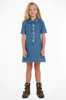 Джинсовое платье синего цвета для девочки Tommy Hilfiger, синий