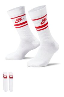 Белые носки с круглым вырезом Sportswear Everyday Essential Nike, белый