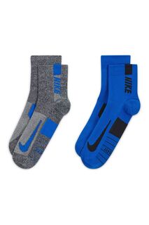 Комплект из 2 пар носков Multiplier для бега Nike, синий
