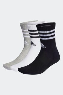 Набор из 3 пар взрослых носков с 3 полосками adidas, серый