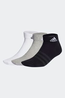 Набор из 3 пар тонких и легких носков до щиколотки для взрослых adidas, серый