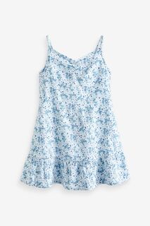 Платье с цветочным принтом Abercrombie &amp; Fitch, синий