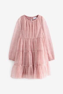 Сетчатое платье с сердечками Mint Velvet, розовый