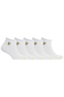 Комплект из пяти пар белых носков Lyle &amp; Scott, белый