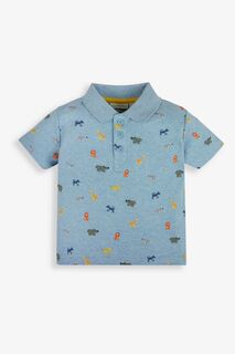 Рубашка-поло JoJo Maman bébé с принтом сафари Jojo Maman Bébé, синий