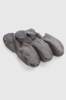 Комплект из 3 носков-неявок Gap, серый