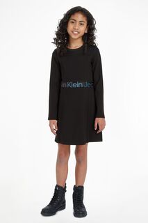 Детское платье с длинными рукавами Calvin Klein, черный
