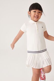 Платье-поло для тенниса для девочек Polo Ralph Lauren, белый
