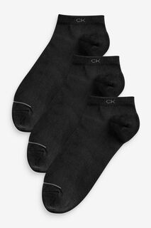 Комплект из 3 пар черных спортивных носков Calvin Klein, черный