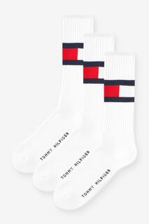 Набор из 3 мужских носков TH Flag Tommy Hilfiger, белый