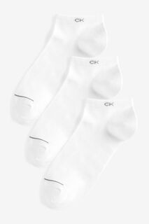 Комплект из 3 пар белых спортивных носков Calvin Klein, белый
