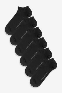 Набор из 6 пар черных носков-кроссовок Tommy Hilfiger, черный