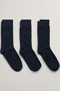 Комплект из 3 пар черных носков Gant из мягкого хлопка GANT, синий