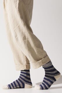 Banham мужские бамбуковые носки средней длины в полоску SEALSKINZ, синий