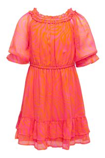 ТОЛЬКО детское платье для особых случаев с зебровым принтом Kids Only, розовый