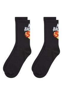 Комплект из 574 пар носков до середины икры с графическим принтом New Balance, черный