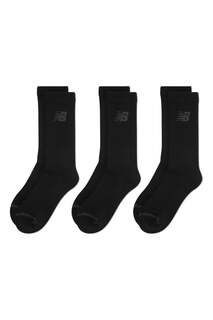 Комплект спортивных носков до середины икры с амортизацией New Balance, черный