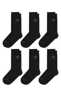Комплект спортивных носков до середины икры с амортизацией New Balance, черный