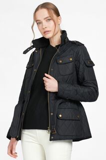 Черная стеганая флисовая куртка Tourer Barbour International, черный