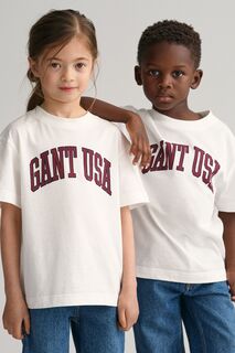 Футболка Gant USA с логотипом GANT, белый