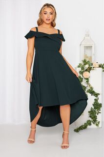 Асимметричное платье с вырезом бардо Yours, черный