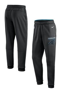 Флисовые джоггеры Carolina Panthers со стороной Therma Nike Nike, черный