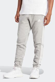 Спортивная одежда Essentials Терри Джоггеры с зауженными манжетами и тремя полосками adidas, серый