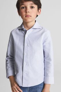 Детская полосатая рубашка Blackheath Oxford Oxford Reiss, синий