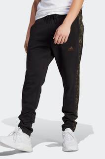 Спортивная одежда Essentials Терри Джоггеры с зауженными манжетами и тремя полосками adidas, черный