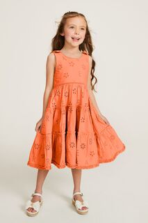 Платье с английской вышивкой Baker by Ted Baker, оранжевый