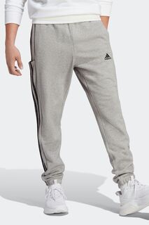 Спортивная одежда Essentials Терри Джоггеры с зауженными манжетами и тремя полосками adidas, серый