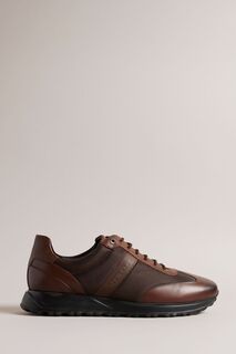 Светло-коричневые кожаные спортивные туфли от Markus на подошве Ted Baker, коричневый