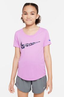 Тренировочная футболка Dri-FIT с короткими рукавами Nike, фиолетовый