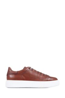 Элегантные кожаные коричневые кроссовки Sedbergh Jones Bootmaker, коричневый