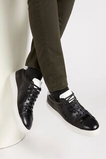 Сингапурские кожаные спортивные туфли на шнуровке Jones Bootmaker, черный
