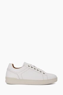 Коричневые кроссовки Lino в стиле ретро Dune London, белый
