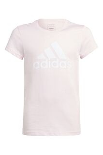 Футболка с логотипом adidas, розовый