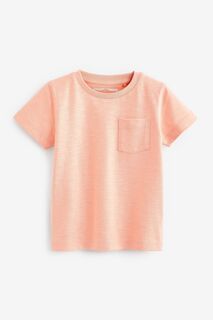 Однотонная футболка с короткими рукавами Next, оранжевый