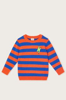 Трикотажный свитер в оранжевую полоску Monsoon, оранжевый