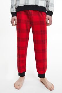 Красные современные хлопковые спортивные брюки для отдыха и отдыха Calvin Klein, красный